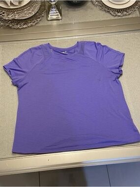 Avia Short-Sleeve Active Tee in Purple Size XXXL